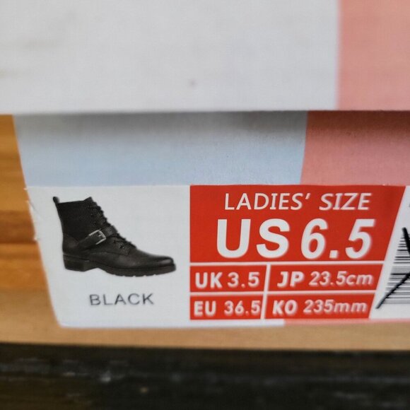 Soul By Naturalizer Womens  Quaid  Combat & Lace Up Black Boots US 6.5M - Picture 8 of 8